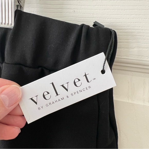 Velvet by Graham and Spencer Monterey Pant in Black Size 2X Elastic Waist Cuffs - Picture 5 of 13
